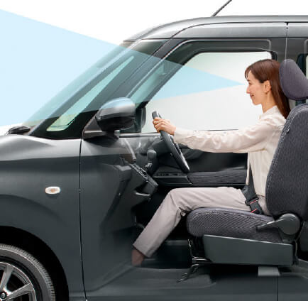 ドライバーの視界に優しい、姿勢に優しい。